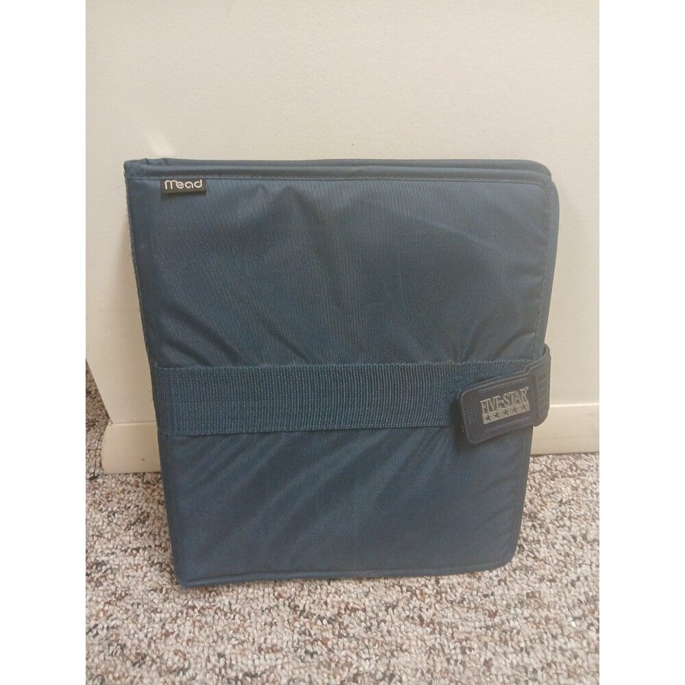 Vintage 90’s Mead Five Star First Gear Navy Blue Trapper Keeper 3 Ring‎  Binder